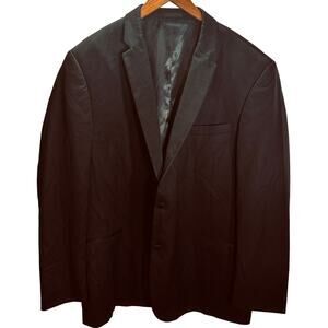 Vera Wang Black Mens Tuxedo Blazer 52L Super 130's Fine Worsted Wool Formal